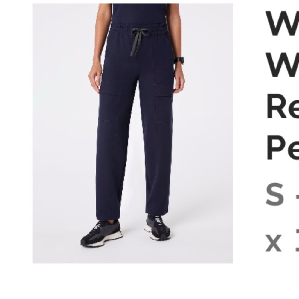 Figs Women's Navy Jogger Scrub Pants Giuliana Small Petite